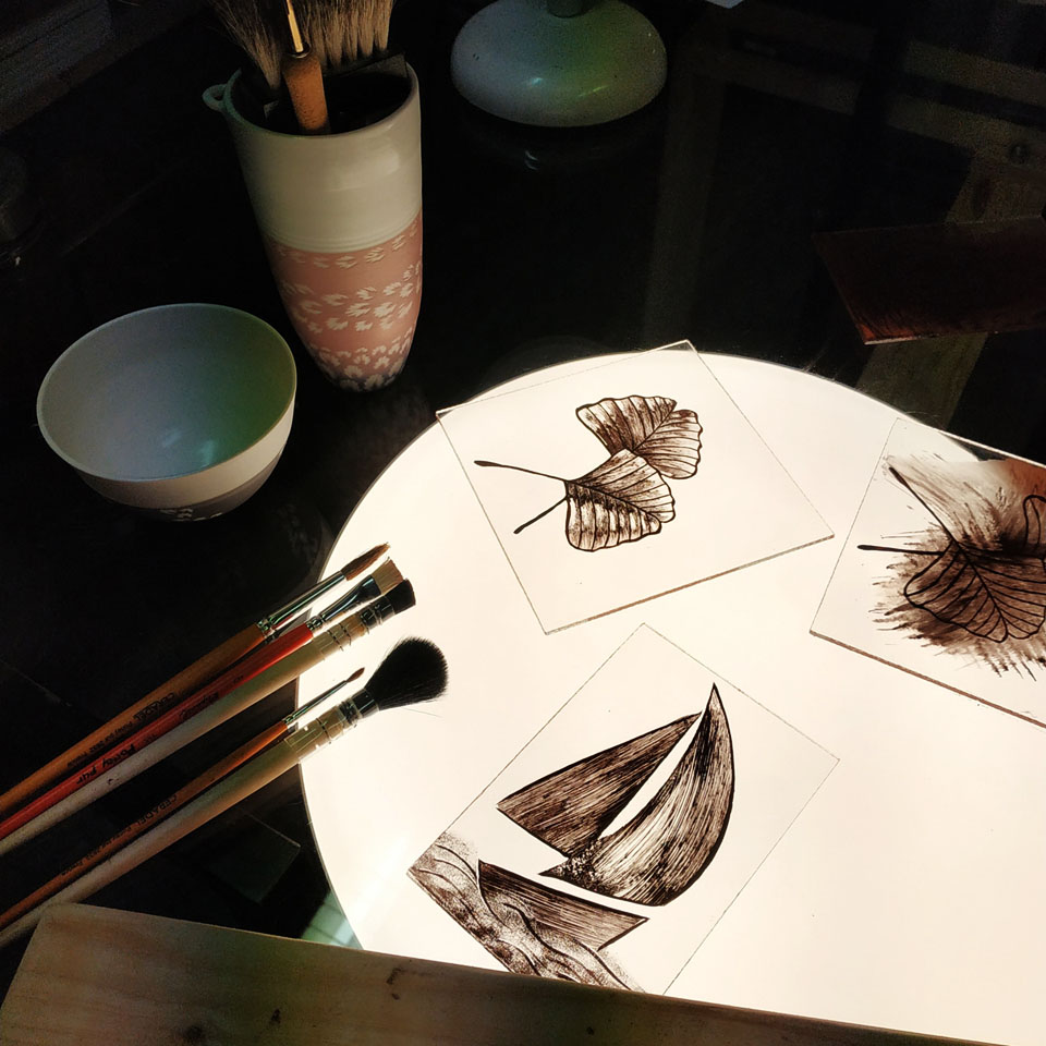 Eclipse Vitrail Peinture Grisaille